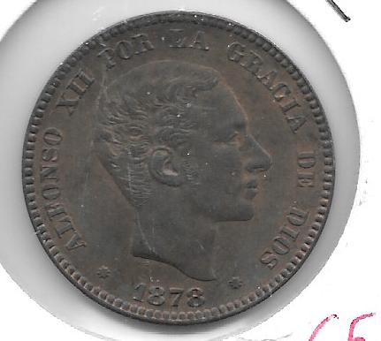 Monedas - EspaÃ±a - Alfonso XII (29-XII-1874/28-XI) - 18 - 1878 - 10 ct - Click en la imagen para cerrar