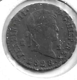 Monedas - EspaÃ±a - Fernando VII (1808 - 1833) - 73 - 1828 - 2 Maravedis - Segovia - Click en la imagen para cerrar