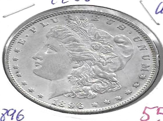 Monedas - America - Estados Unidos - 110 - 1896 - dollar - plata - Click en la imagen para cerrar