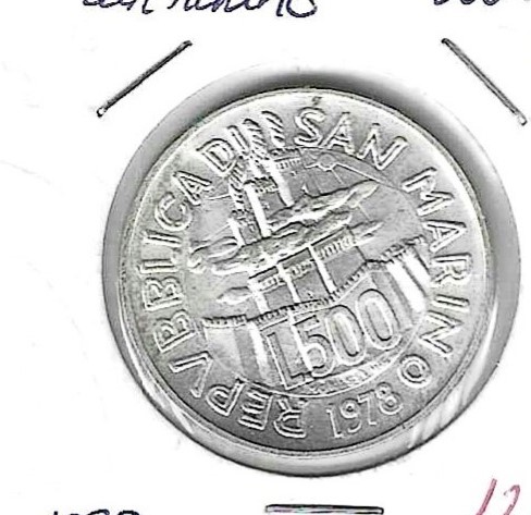 Monedas - Europa - San Marino - 84 - 1978 - 500 liras - plata - Click en la imagen para cerrar