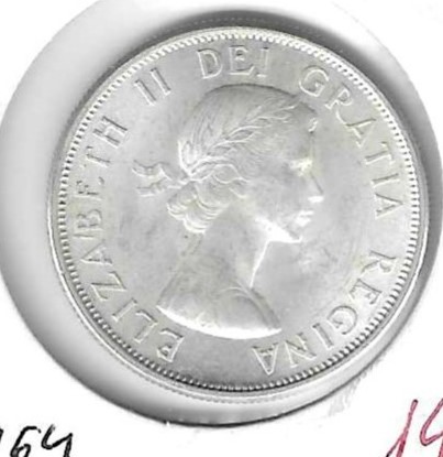 Monedas - America - Canada - 56 - 1964 - 50 ct - plata - Click en la imagen para cerrar