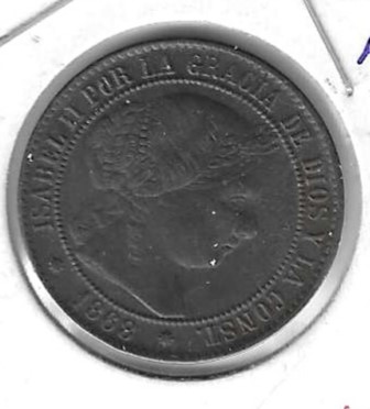 Monedas - EspaÃ±a - Isabel II (1833 - 1868) - 132 - 1868 - 2,5 escudos - Barcelona - Click en la imagen para cerrar