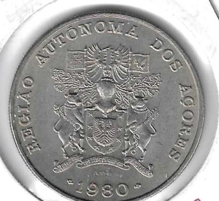 Monedas - Europa - Azores - 44 - 1980 - 100 escudos - Click en la imagen para cerrar