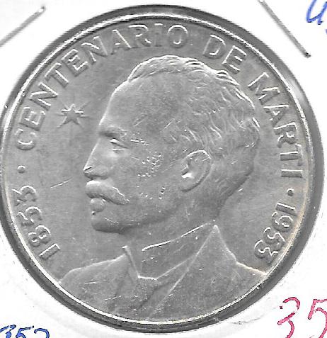 Monedas - America - Cuba - 29 - 1953 - peso - plata - Click en la imagen para cerrar