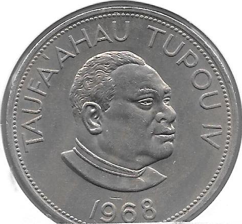 Monedas - Oceania - Tonga - 33 - 1968 - 1 pa'anga - Click en la imagen para cerrar