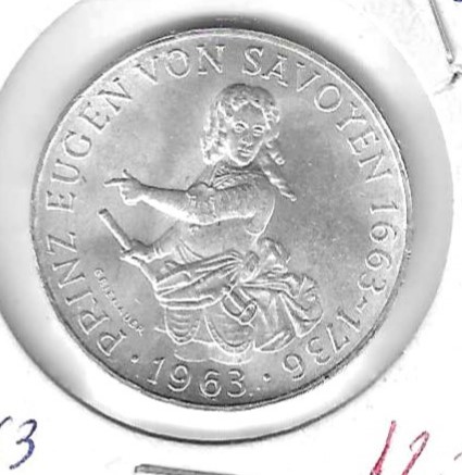 Monedas - Europa - Austria - 2893 - 1963 - 25 shillings - plata - Click en la imagen para cerrar