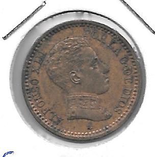 Monedas - EspaÃ±a - Alfonso XIII ( 17-V-1886/14-IV) - 11 - 1905*05 SMV - 2 ct - Click en la imagen para cerrar