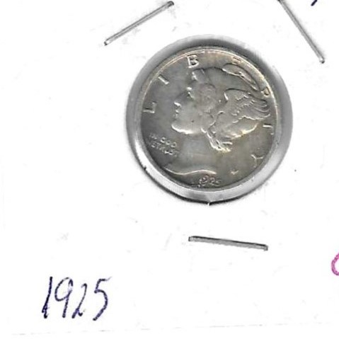 Monedas - America - Estados Unidos - 140 - 1925 - dime - plata - Click en la imagen para cerrar