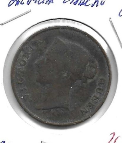 Monedas - Europa - Gran BretaÃ±a (Est. estrecho) - 6 - 1867 - cent - India Straits - Click en la imagen para cerrar