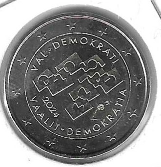 Monedas - Euros - 2€ - Finlandia - SC - 2024 - Democracia y Libertad - Click en la imagen para cerrar