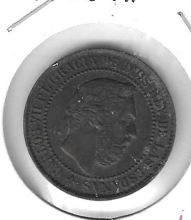 Monedas - EspaÃ±a - Carlos VII 1875 - - 1875 - 5 ct - Click en la imagen para cerrar