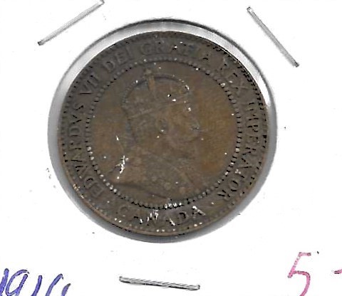 Monedas - America - Canada - 8 - 1910 - 1 cent - Click en la imagen para cerrar