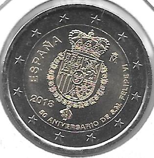 Monedas - Euros - 2€ - España - Año 2018 - 50 Aniversario de S. M. Felipe VI - Click en la imagen para cerrar