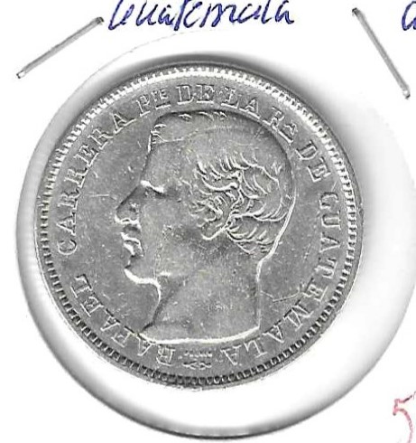 Monedas - America - Guatemala - 190 - 1865 - 4 reales - plata - Click en la imagen para cerrar