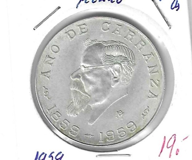 Monedas - America - Mexico - 471 - 1959 - 5 pesos - plata - Click en la imagen para cerrar