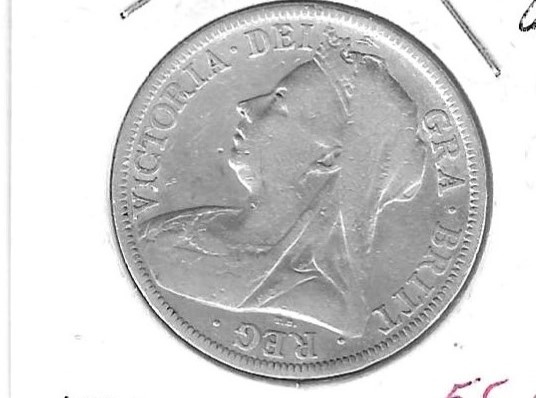 Monedas - Europa - Gran BretaÃ±a - 782 - 1900 - 1/2 coronas - plata - Click en la imagen para cerrar