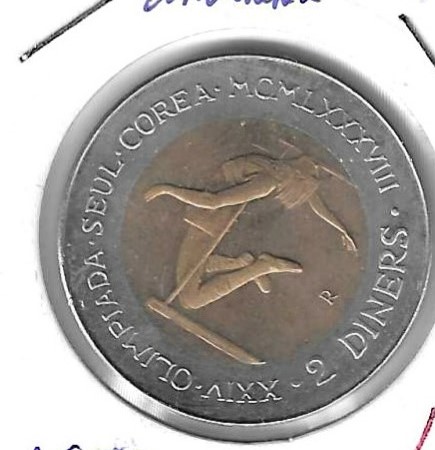 Monedas - Europa - Andorra - 28 - 1985 - 2 diners - Click en la imagen para cerrar