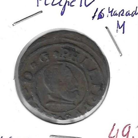 Monedas - EspaÃ±a - Felipe IV (1621 - 1665) - 477 - 1663 - 16 maravedis Madrid - Click en la imagen para cerrar