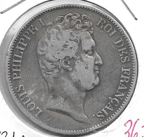 Monedas - Europa - Francia - 735.1 - 1831A - 5 francos - plata - Click en la imagen para cerrar