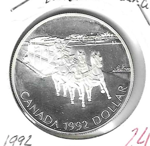 Monedas - America - Canada - 210 - 1992 - dolar - plata - Click en la imagen para cerrar