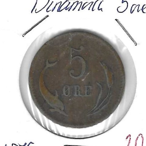 Monedas - Europa - Dinamarca - 794.1 - 1875 - 5 ore - Click en la imagen para cerrar