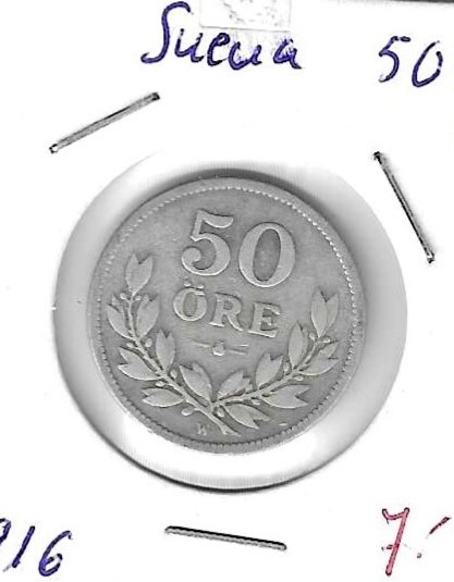 Monedas - Europa - Suecia - 788 - 1935 - 50 ore - plata - Click en la imagen para cerrar