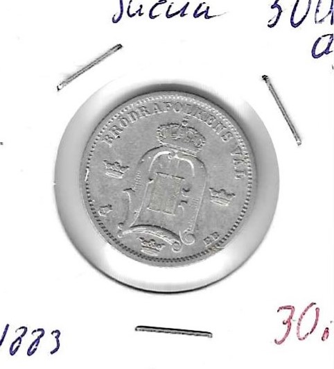 Monedas - Europa - Suecia - 740 - 1883 - 50 ore - plata - Click en la imagen para cerrar