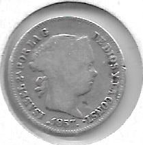 Monedas - EspaÃ±a - Isabel II (1833 - 1868) - 262 - 1857 - real - Barcelona - plata - Click en la imagen para cerrar