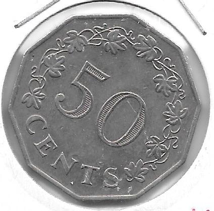 Monedas - Europa - Malta - 12 - 1972 - 50 ct - Click en la imagen para cerrar