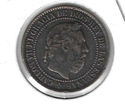 Monedas - EspaÃ±a - Carlos VII 1875 - 16 - 1875 - 5 ct - Click en la imagen para cerrar