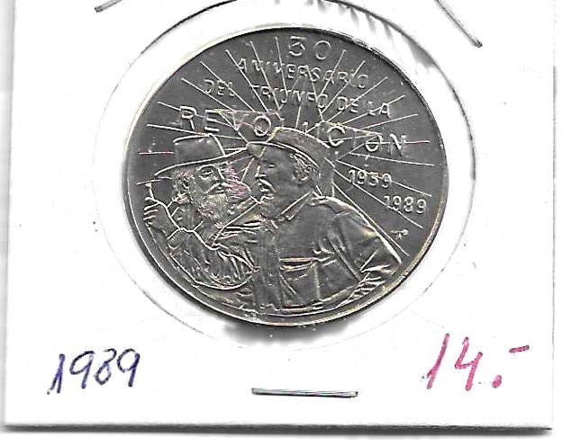 Monedas - America - Cuba - 255 - 1989 - peso - Click en la imagen para cerrar