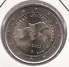 2€ - Italia - Año 2011 - 150 aniv. Unificación - Click en la imagen para cerrar