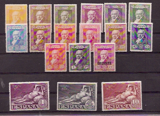 Sellos - Países - España - 1º Cent. (Series Completas) - 0499/516 - ** - Click en la imagen para cerrar