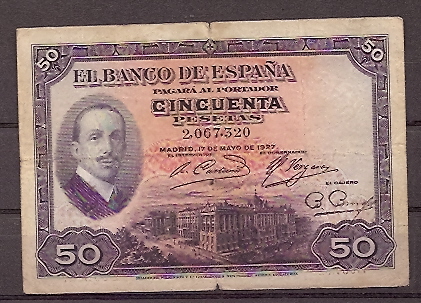 Alfonso XIII (1886 - 1931) - 361 - bc - 50 ptas - Click en la imagen para cerrar