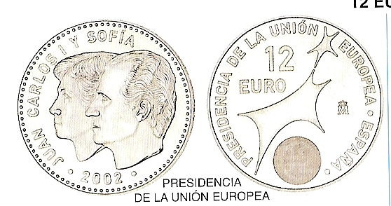 12€ - España - 001 - Año 2002 - presidencia de la unión europea - Click en la imagen para cerrar