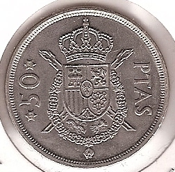 Monedas - España - Juan Carlos I (pesetas) - 1975 *78 - 050 pesetas - Click en la imagen para cerrar