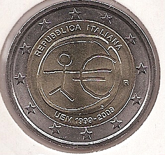 2€ - Italia - sc - Año 2009 - Décimo aniversario del euro - Click en la imagen para cerrar