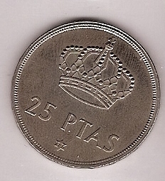 Monedas - España - Juan Carlos I (pesetas) - 1975 *77 - 025 pesetas - Click en la imagen para cerrar