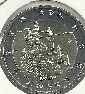 Monedas 2E - Alemania - Año 2012 - Bayern - 1 moneda - Click en la imagen para cerrar